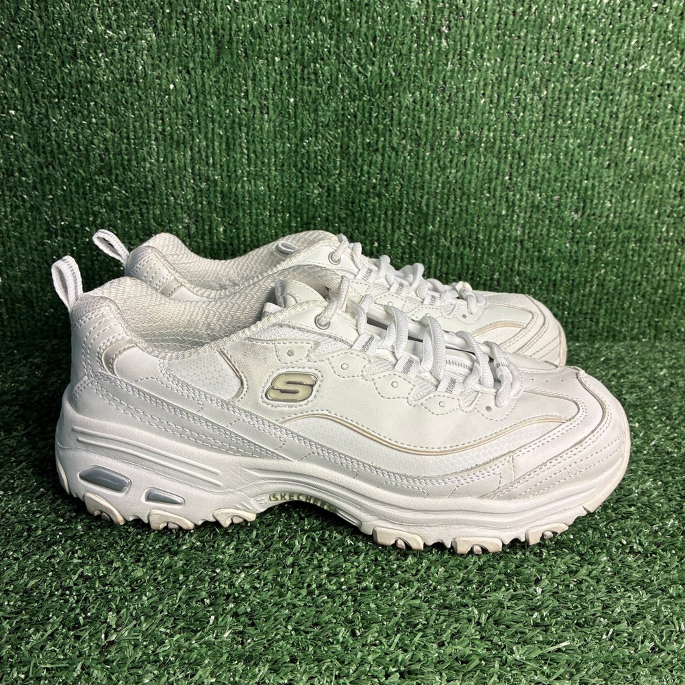 Skechers D'Lites Fresh Start Air Cooled Memory Foam Sneaker White Women 9 X-Wide